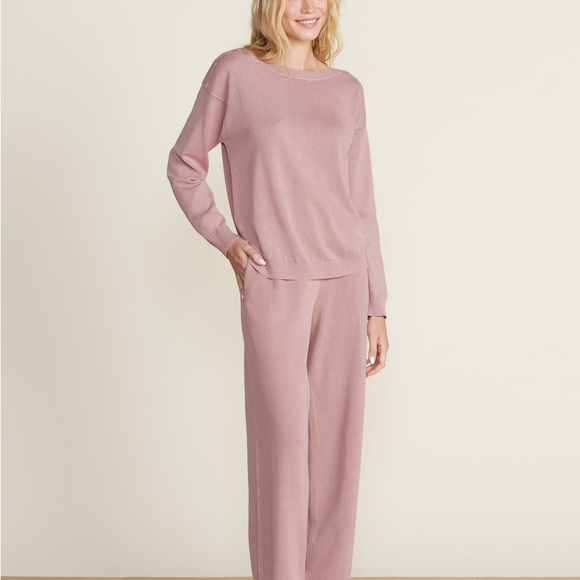 Barefoot Dreams Sweaters - Barefoot Dreams Sunbleached Boatneck Pullover Pale Pink